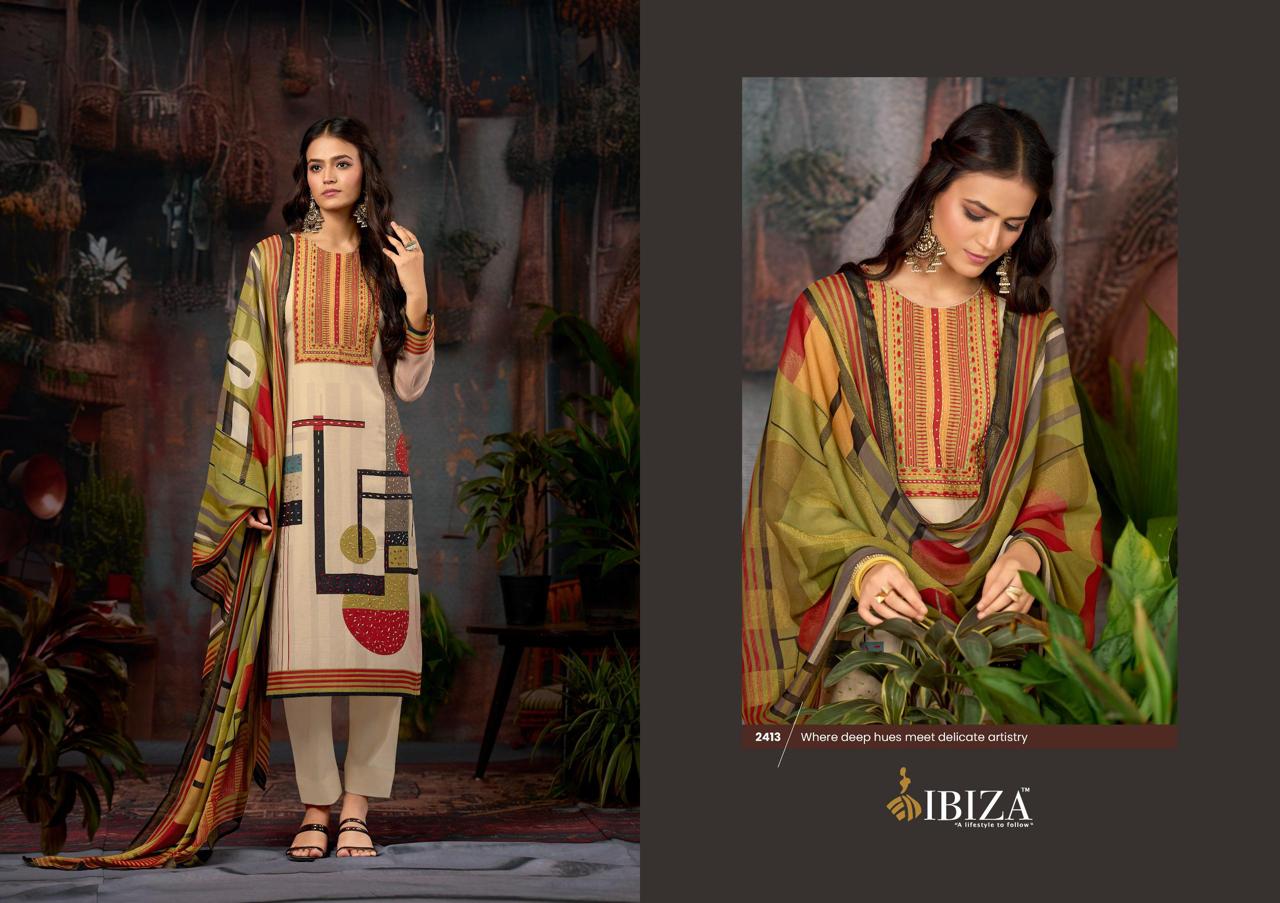 Jashn Ibiza Pure Bemberg Muslin Pant Style Suits Manufacturer Ahmedabad