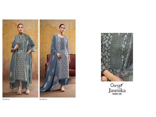 Jasmika 2388 Ganga Cotton Plazzo Style Suits Manufacturer