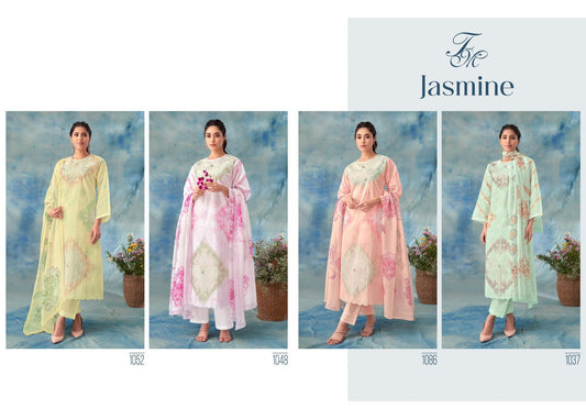Jasmine Tm Organza Plazzo Style Suits