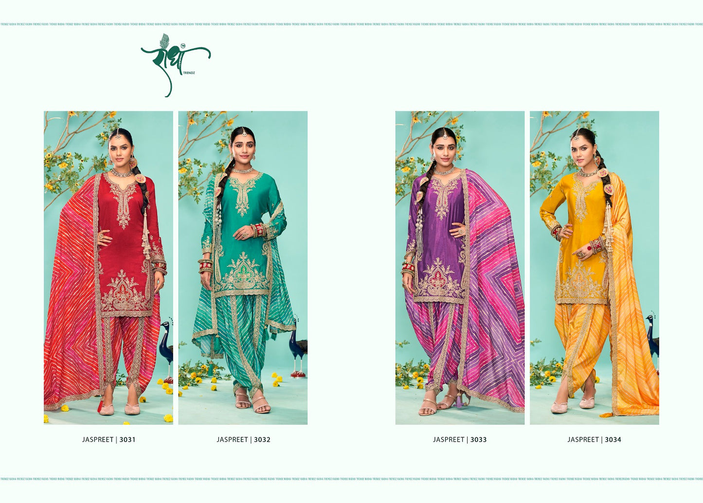 Jaspreet Radha Trendz Chinon Readymade Suits Manufacturer Gujarat