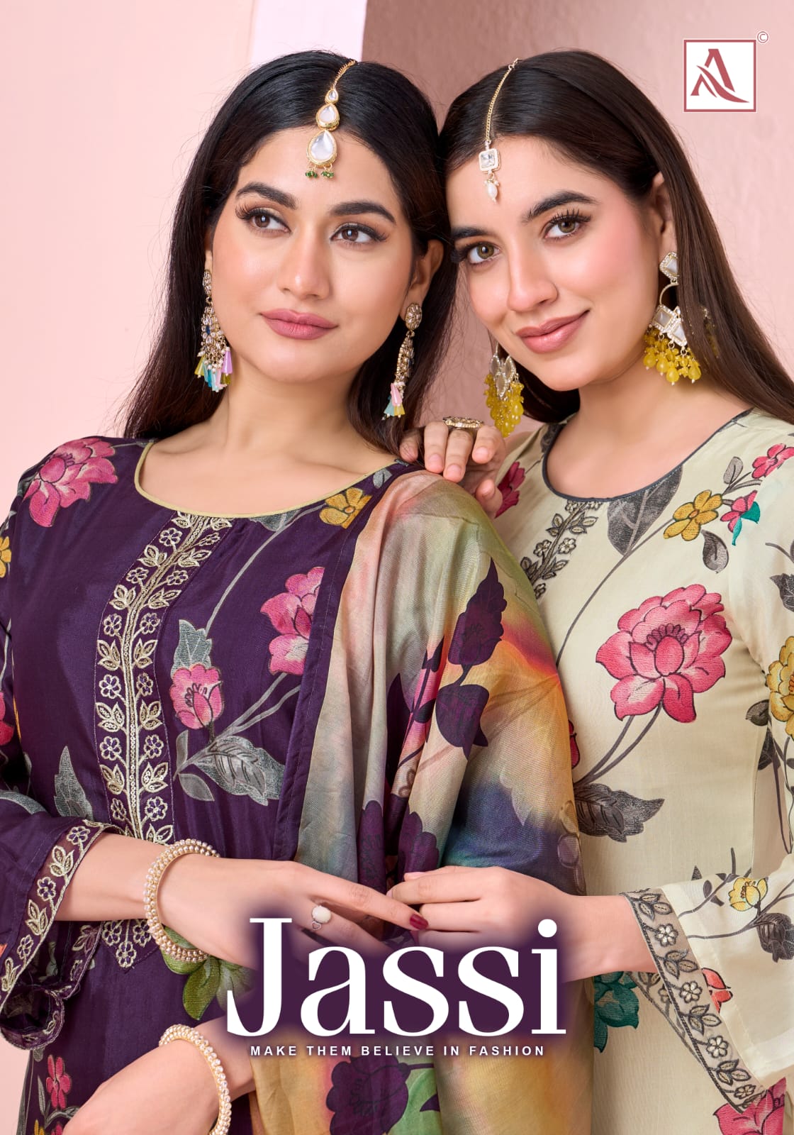 Jassi Alok Viscose Muslin Karachi Salwar Suits Manufacturer Ahmedabad