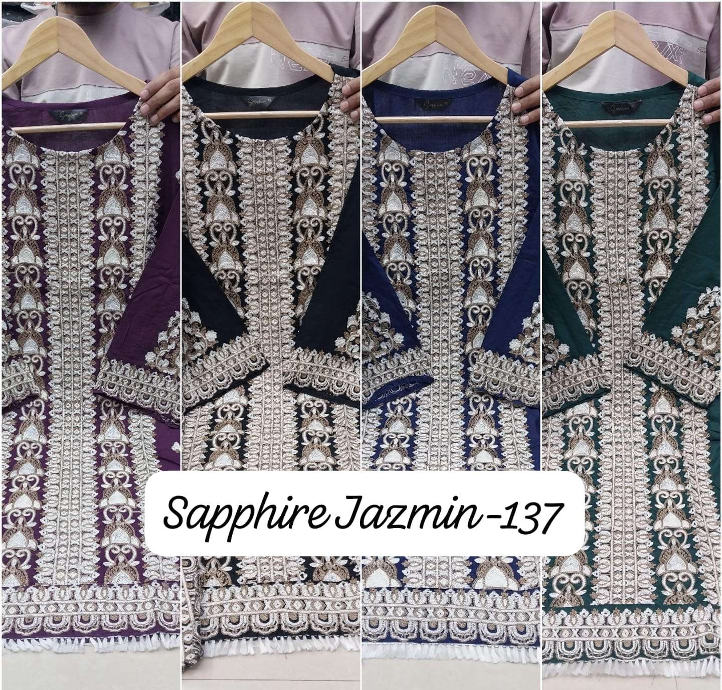 Jazmin Vol 137 Sapphire Rayon Karachi Readymade Suits Exporter