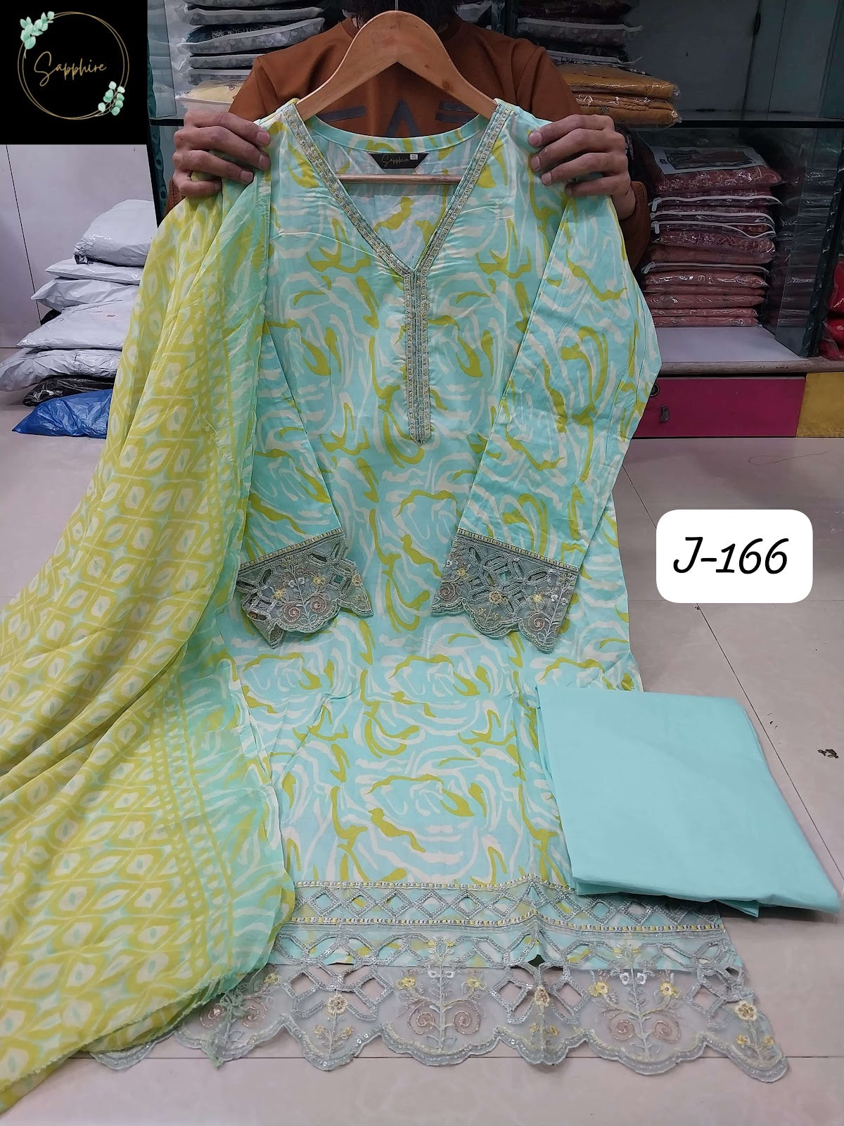 Jazmin Vol 166 Sapphire Lawn Karachi Readymade Suits Wholesale Price