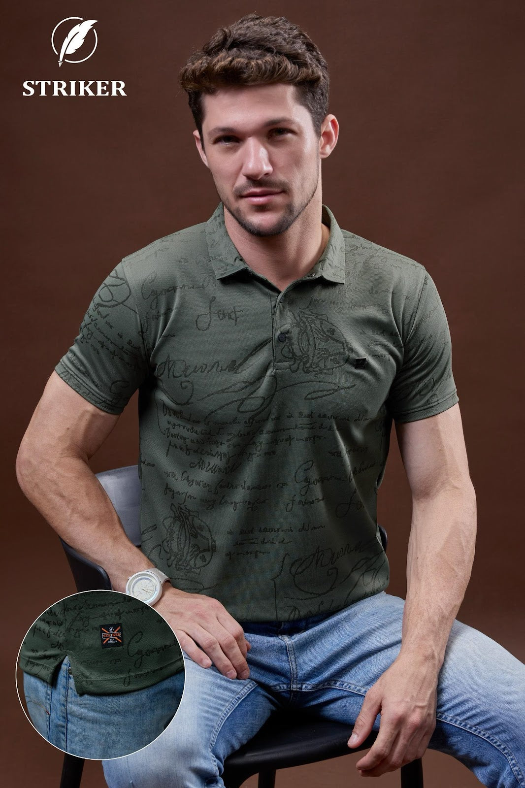 Jbr St 302 Striker Jacquard Knit Mens Tshirts Manufacturer Gujarat