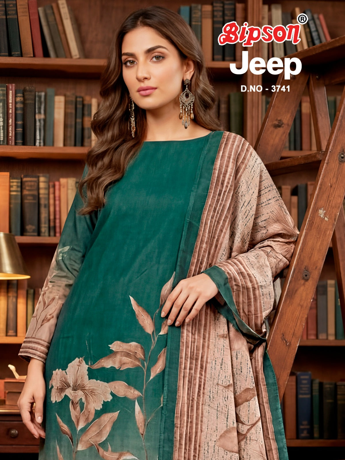 Jeep Wranglar 3741 Bipson Prints Roman Silk Pant Style Suits Wholesaler Ahmedabad