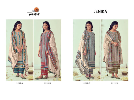 Jenika 3200 Jay Vijay Pure Cotton Pant Style Suits Exporter India