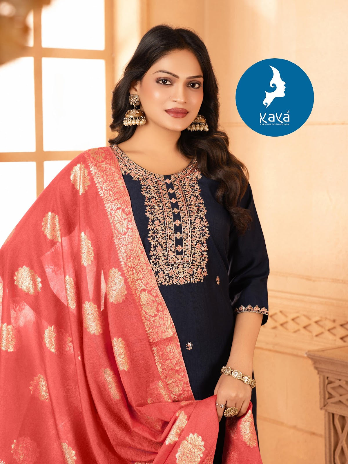 Jenny 2 Kaya Vertican Readymade Pant Style Suits Wholesaler