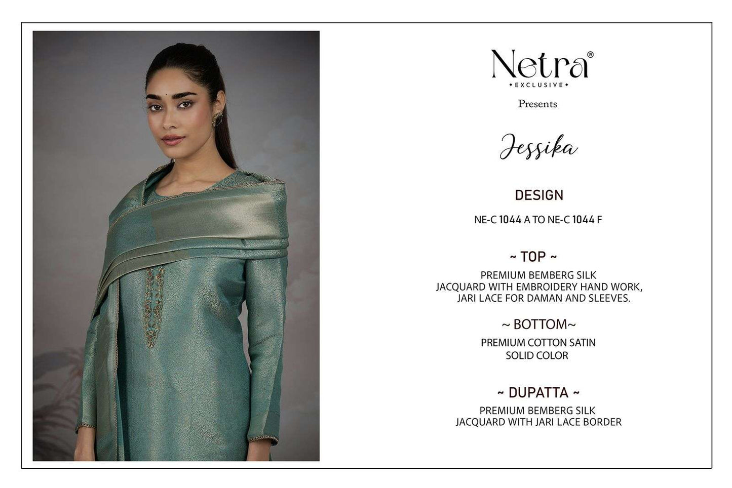 Jessika Netra Premium Bemberg Pant Style Suits Wholesale Rate