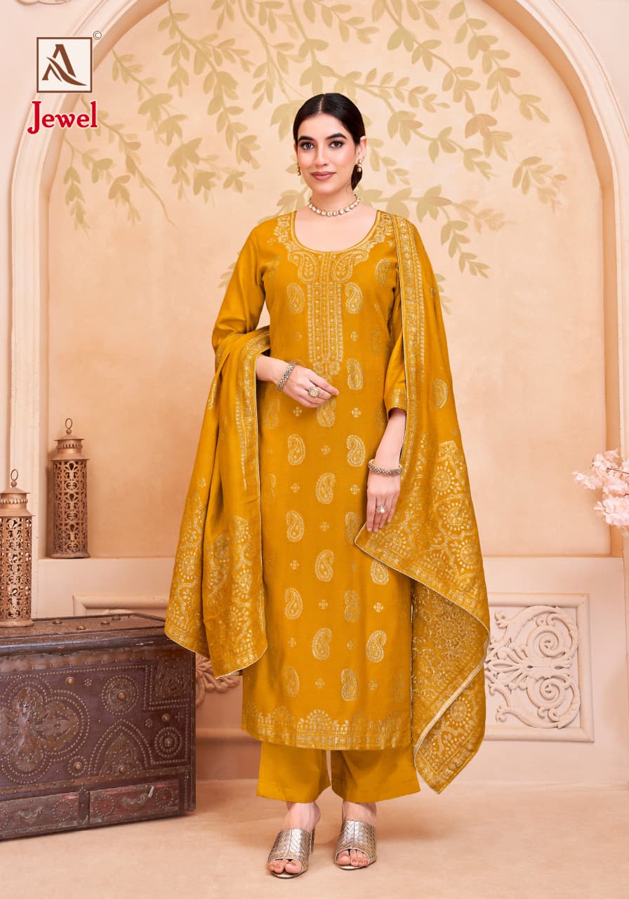 Jewel Alok Viscose Pashmina Suits Exporter India
