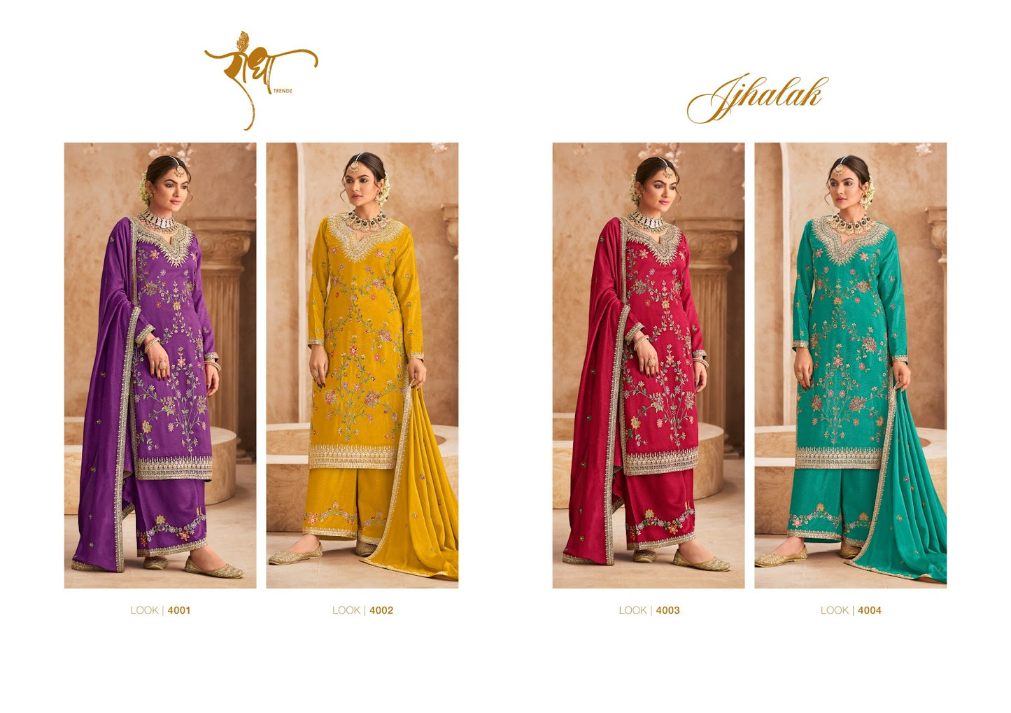Jhalak Radha Trendz Chinon Readymade Suits Exporter India