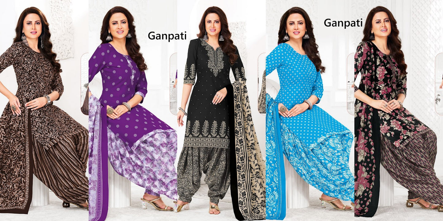 Jighyasha Vol 25 Ganpati Cotton Dress Material Exporter Gujarat