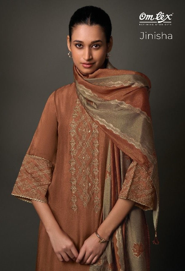 Jinisha Omtex Silk Pant Style Suits Manufacturer