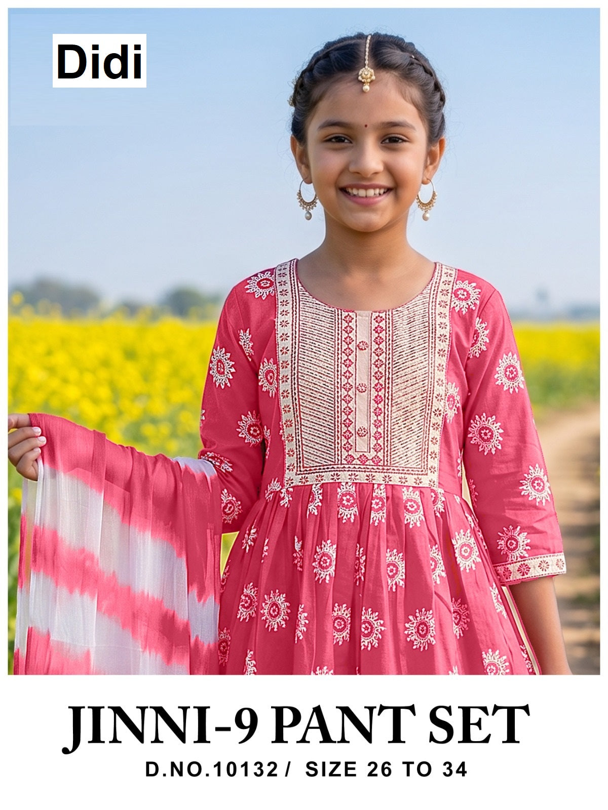 Jinni 9 Dn 10132 Didi Rayon Girls Readymade Pant Suits Manufacturer Gujarat
