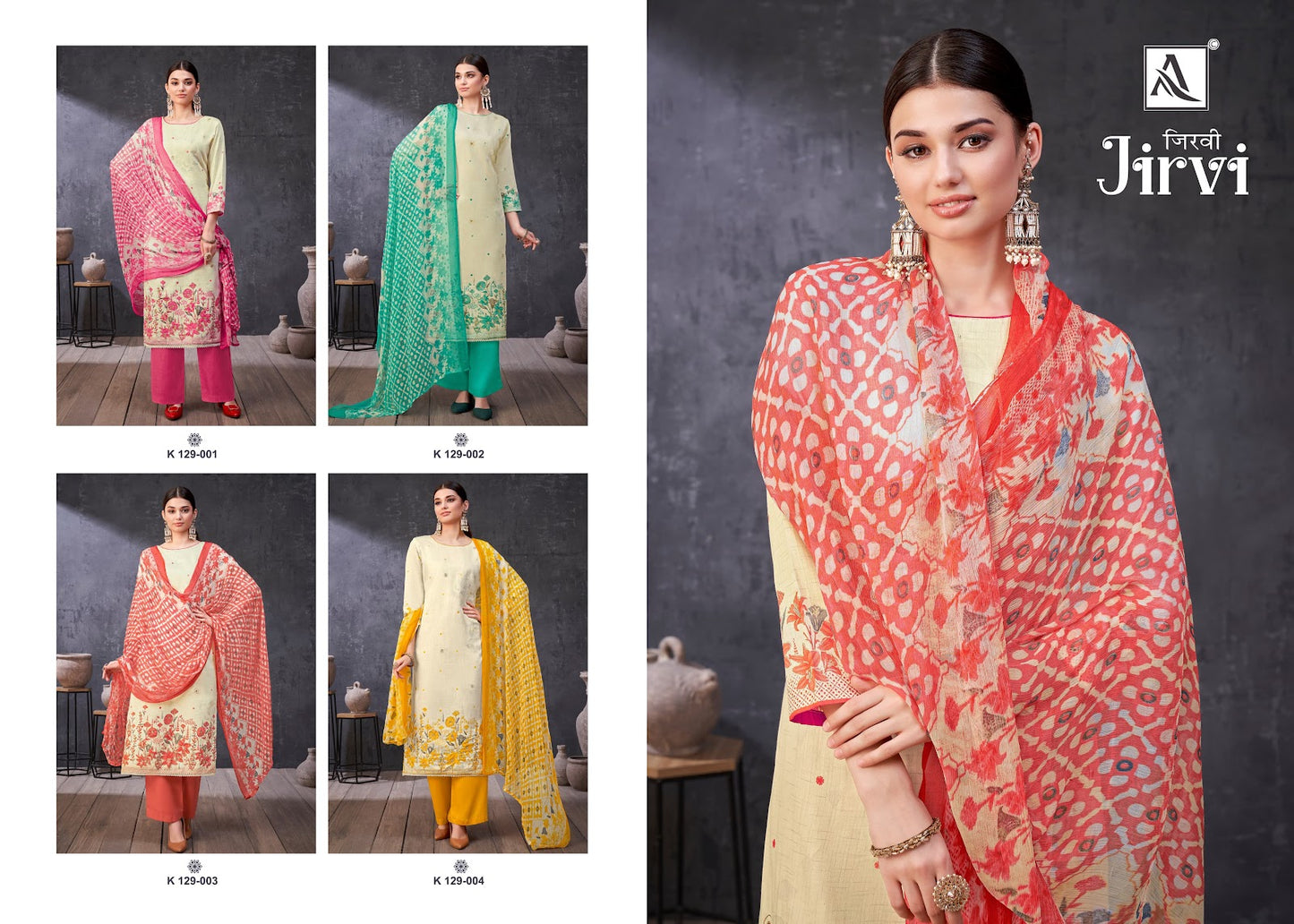 Jirvi Alok Pure Zam Pant Style Suits Wholesale Price