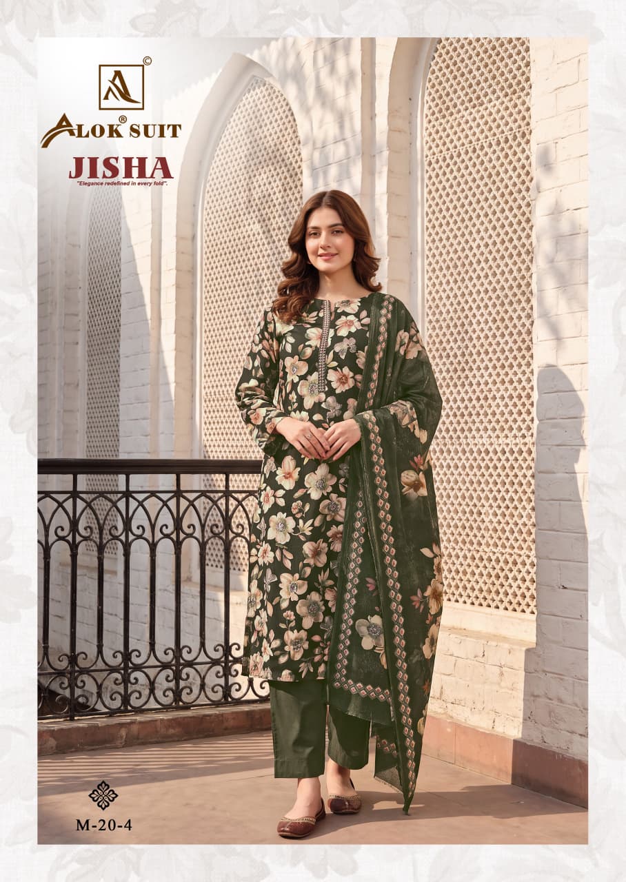 Jisha Alok Pure Zam Karachi Salwar Suits Wholesale