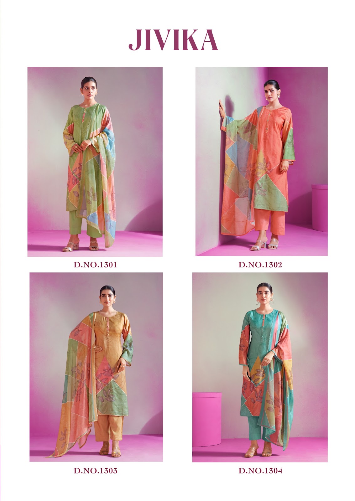 Jivika Rupali Muslin Pant Style Suits Manufacturer India