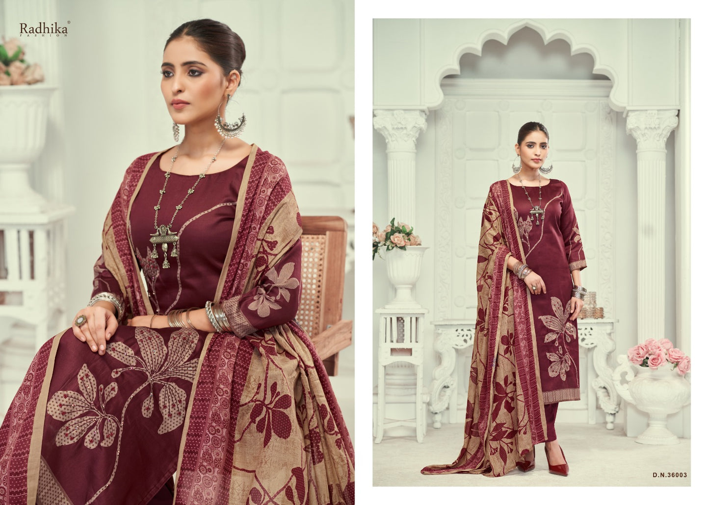 Jivika Vol 3 Radhika Fashion Azara Pure Zam Karachi Salwar Suits Exporter Ahmedabad