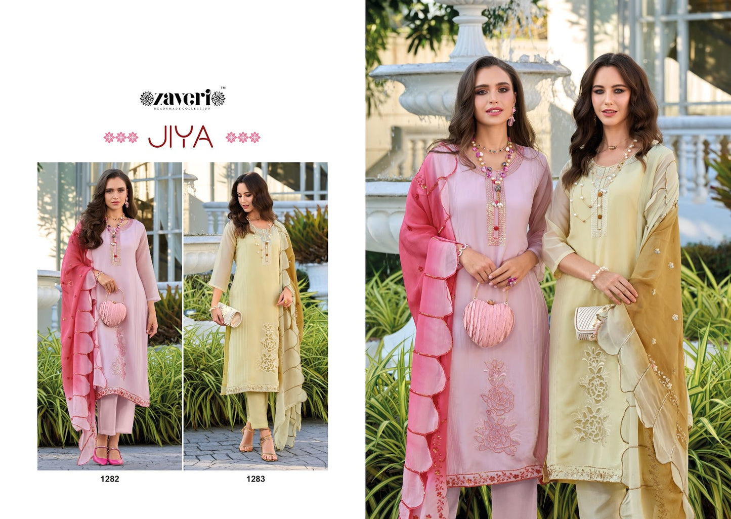 Jiya Zaveri Soft Organza Readymade Pant Style Suits Exporter