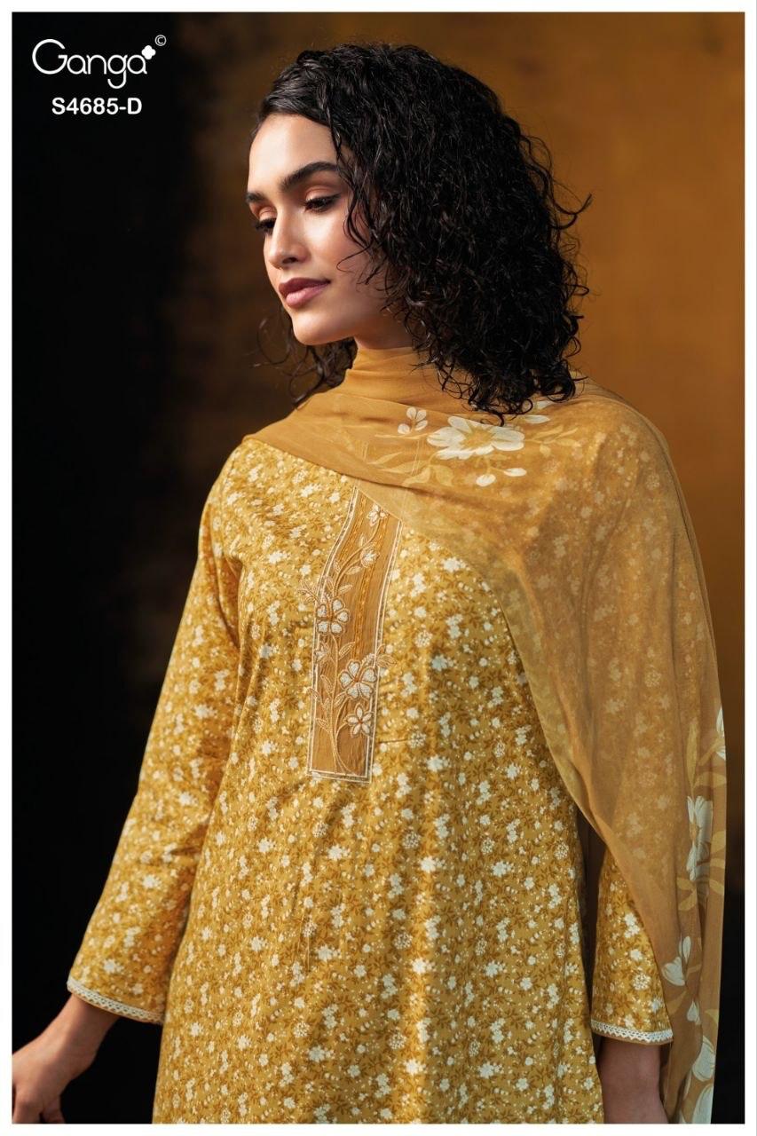 Jiyael 4685 Ganga Cotton Pant Style Suits Manufacturer
