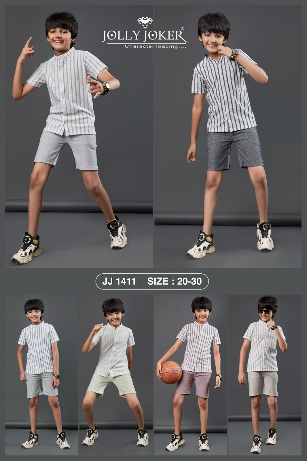 Jj-1411 Jolly Joker Feeder Boys Co Ord Set Manufacturer Gujarat