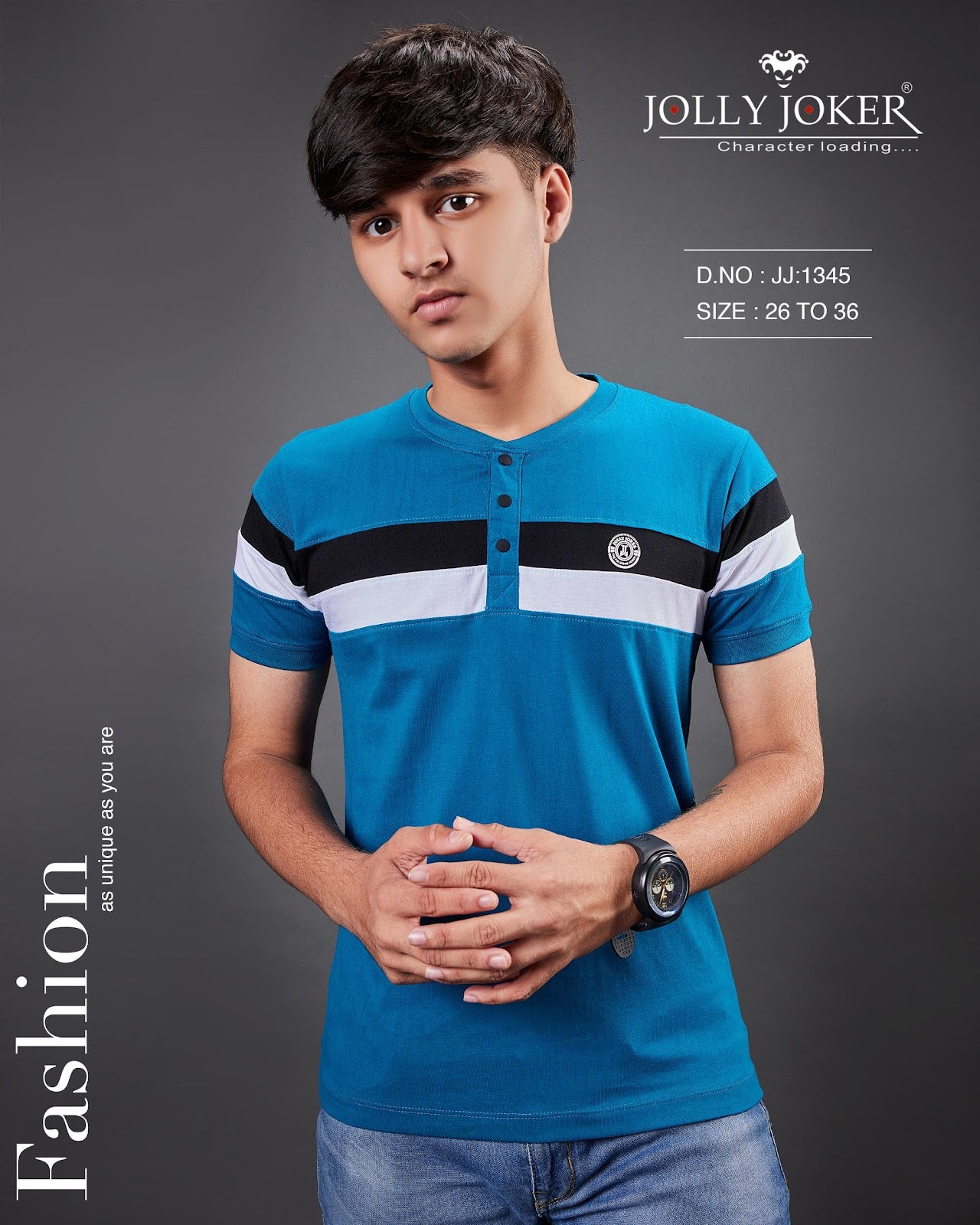 Jj 1345 Jolly Joker Biowash Boys Tshirt Exporter India