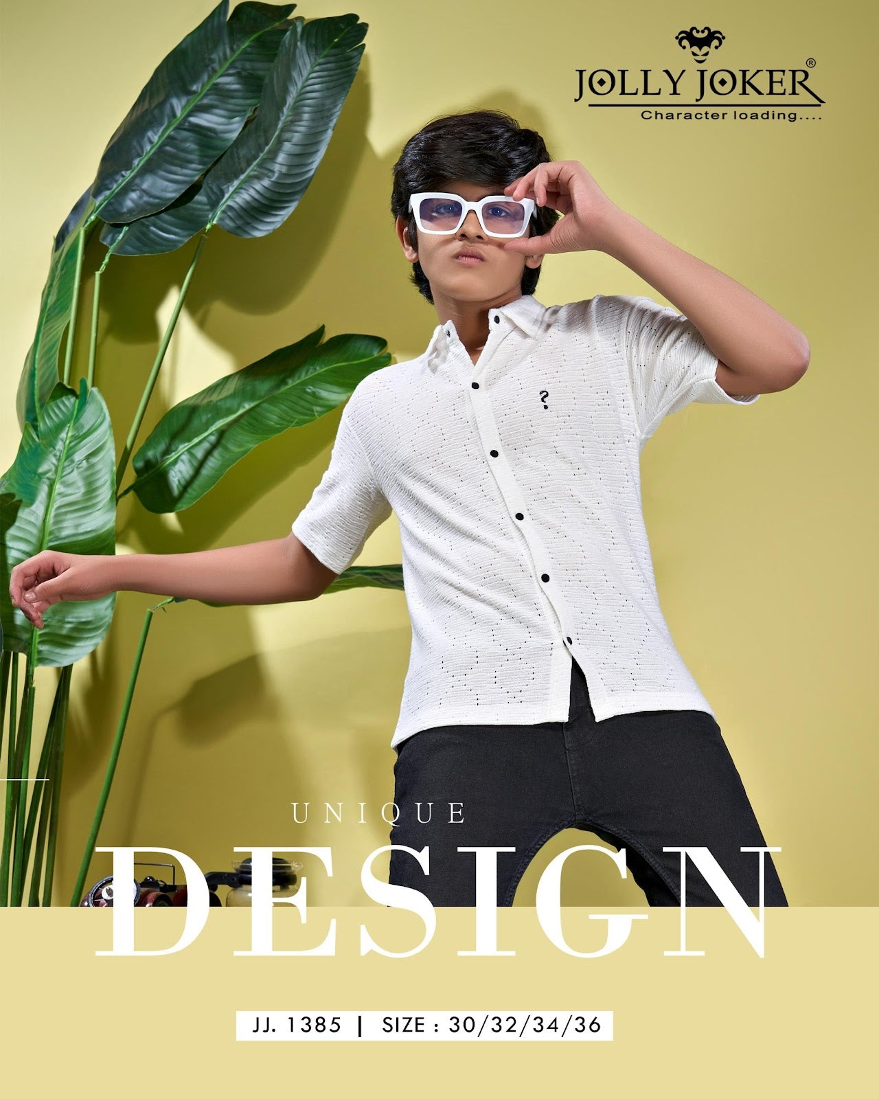 Jj 1385 Jolly Joker Jacquard Boys Tshirt Manufacturer