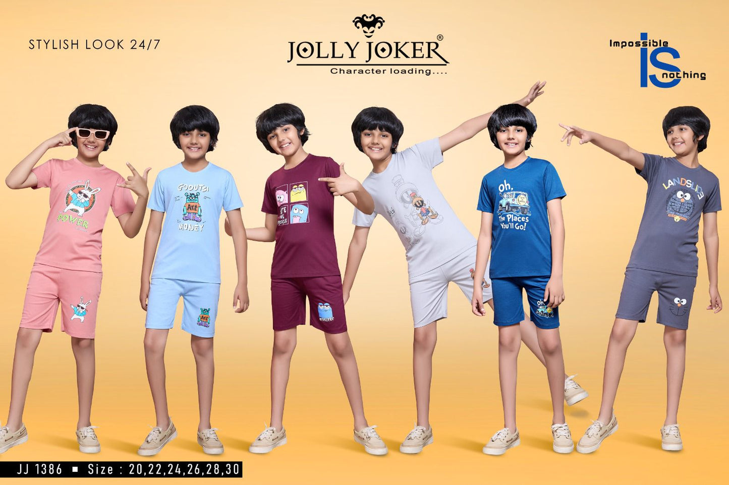 Jj 1386 Jolly Joker Tencil Boys Co Ord Set Wholesale