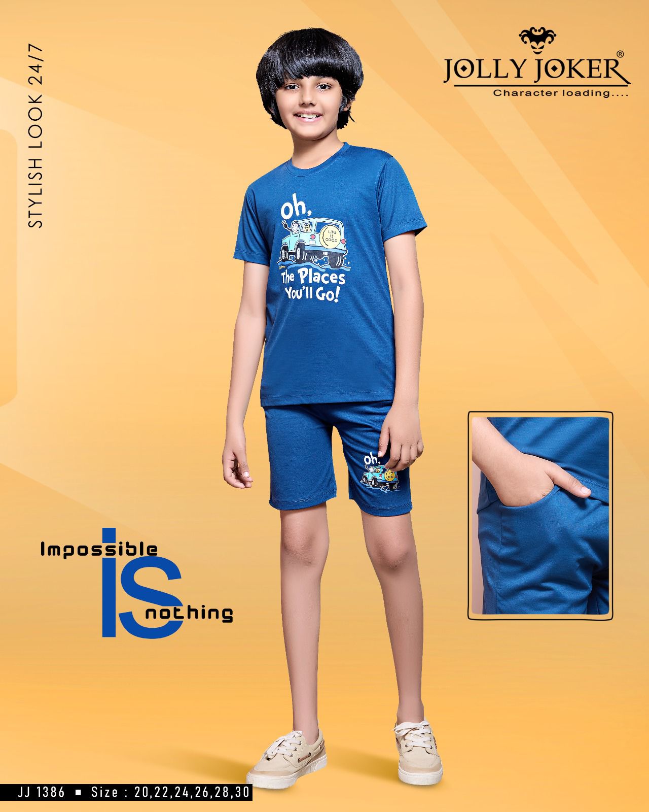 Jj 1386 Jolly Joker Tencil Boys Co Ord Set Wholesale