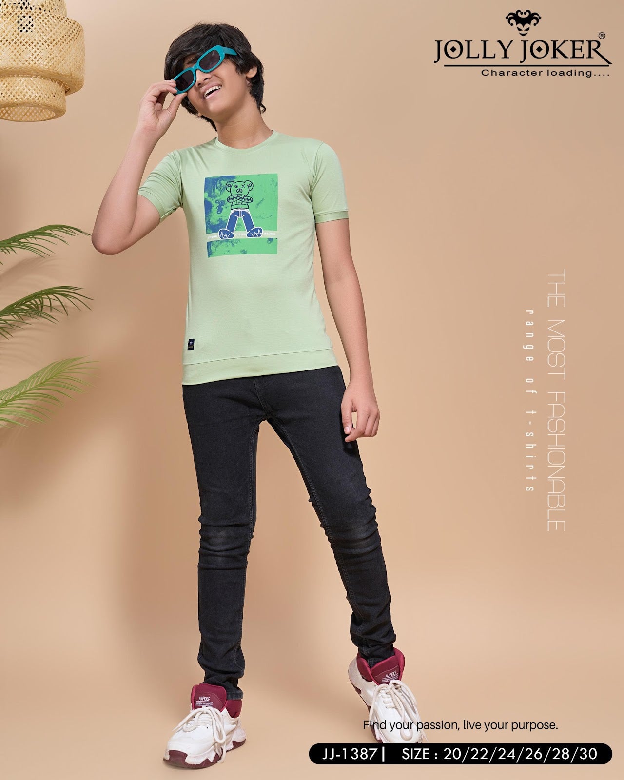 Jj 1387 Jolly Joker Tencil Boys Tshirt Manufacturer India