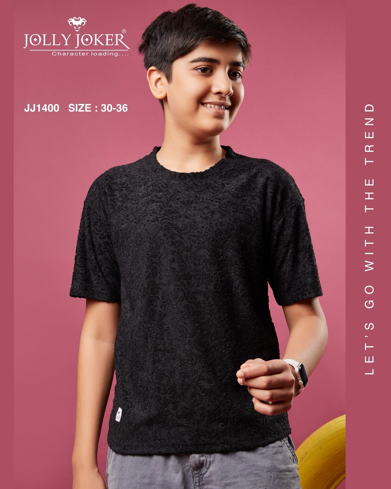Jj 1400 Jolly Joker Jacquard Boys Tshirt Manufacturer Ahmedabad