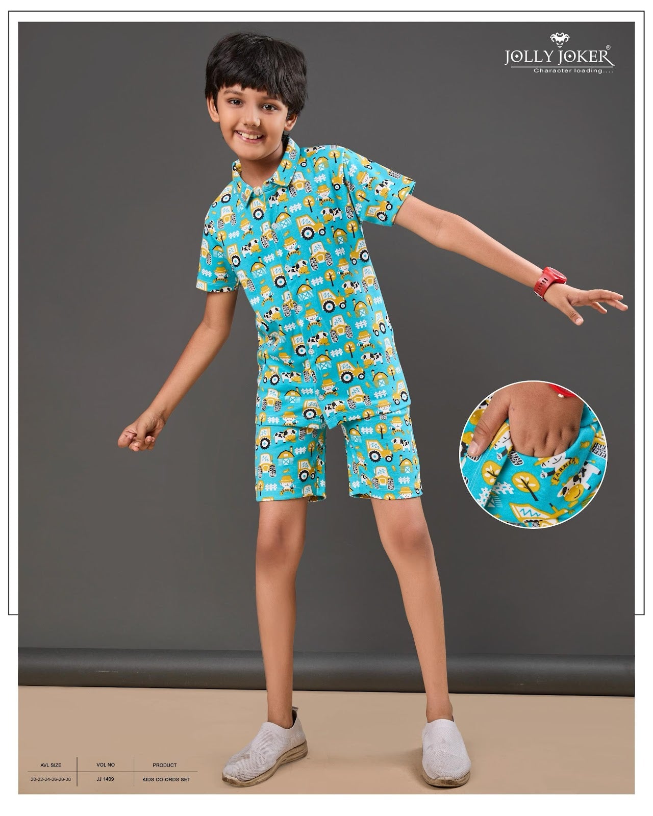 Jj 1409 Jolly Joker Cotton Boys Co Ord Set Manufacturer