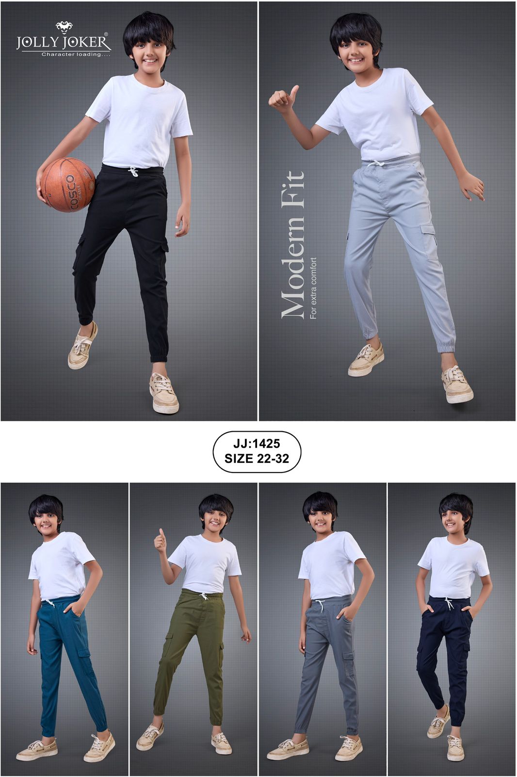 Jj 1425 Cargo Jolly Joker Imported Boys Track Pant Wholesale Price
