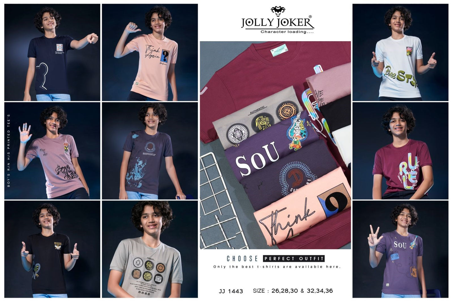 Jj 1443 Jolly Joker Tencil Boys Tshirt Wholesale Rate
