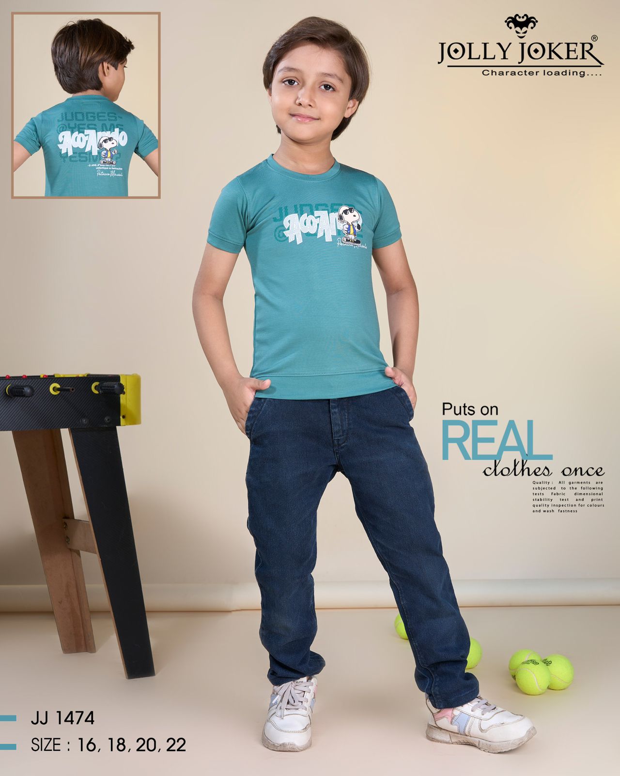 Jj 1474 Jolly Joker Tencil Boys Tshirt Manufacturer