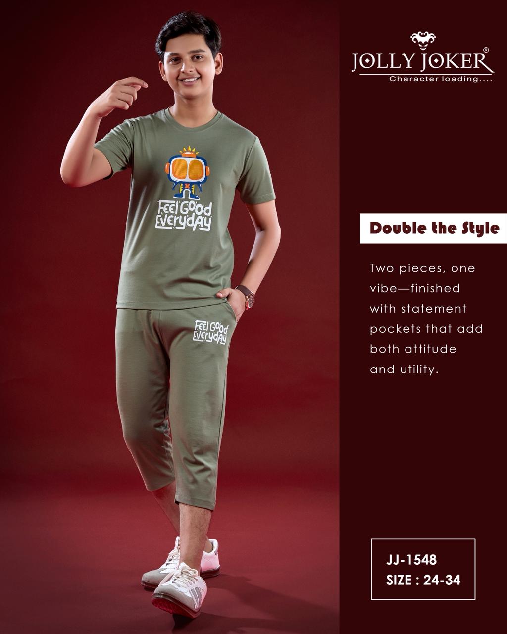Jj 1548 Jolly Joker Tencil Boys Co Ord Set Wholesale Price
