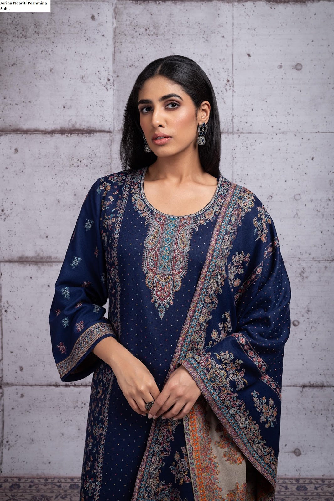 Jorina Naariti Jacquard Pashmina Suits Manufacturer India