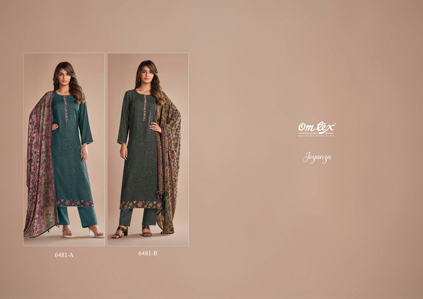 Joyanza 6481 Omtex Pure Pashmina Suits Wholesaler Gujarat