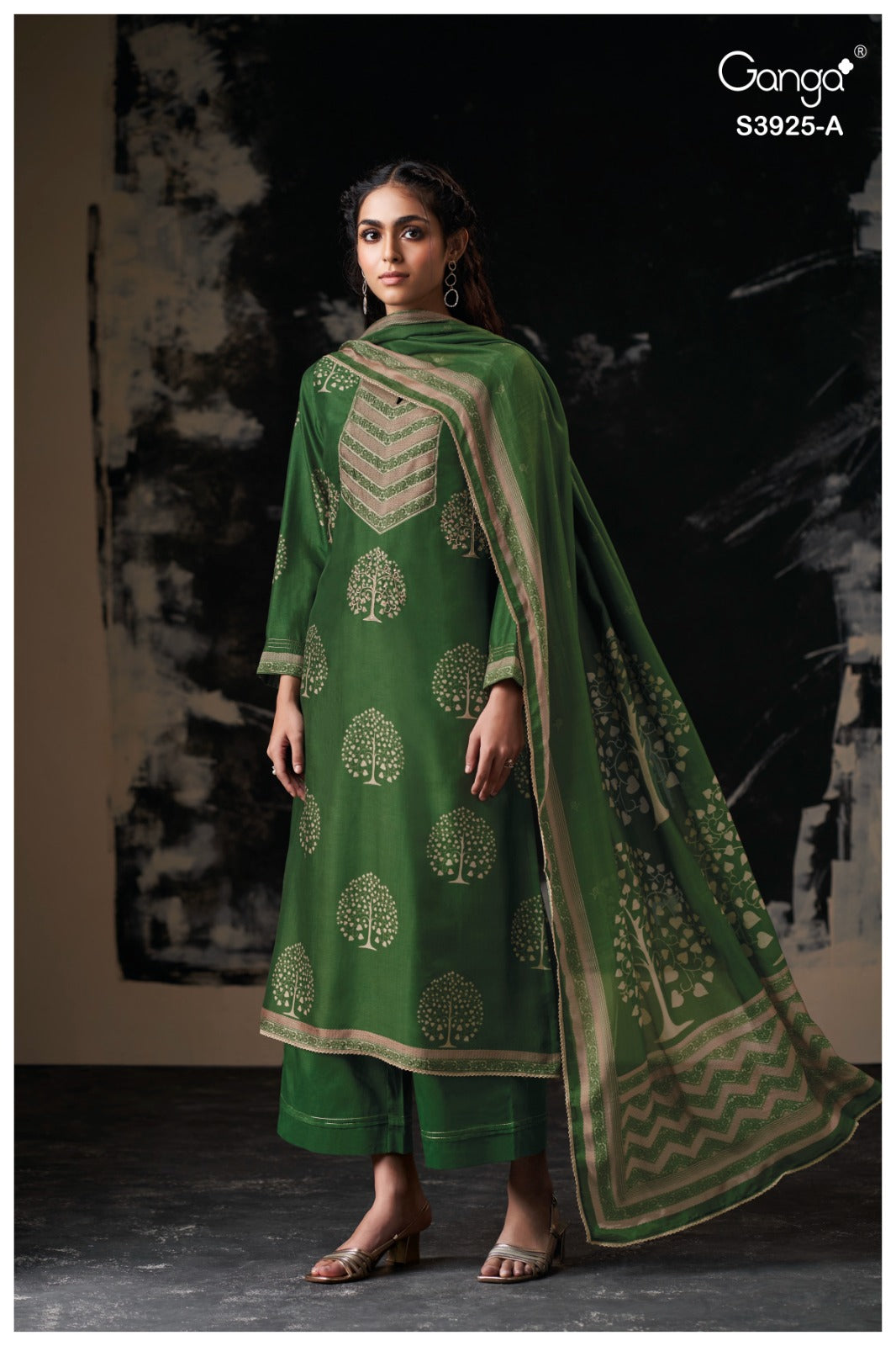 Jriya 3925 Ganga Russian Silk Plazzo Style Suits Manufacturer Gujarat