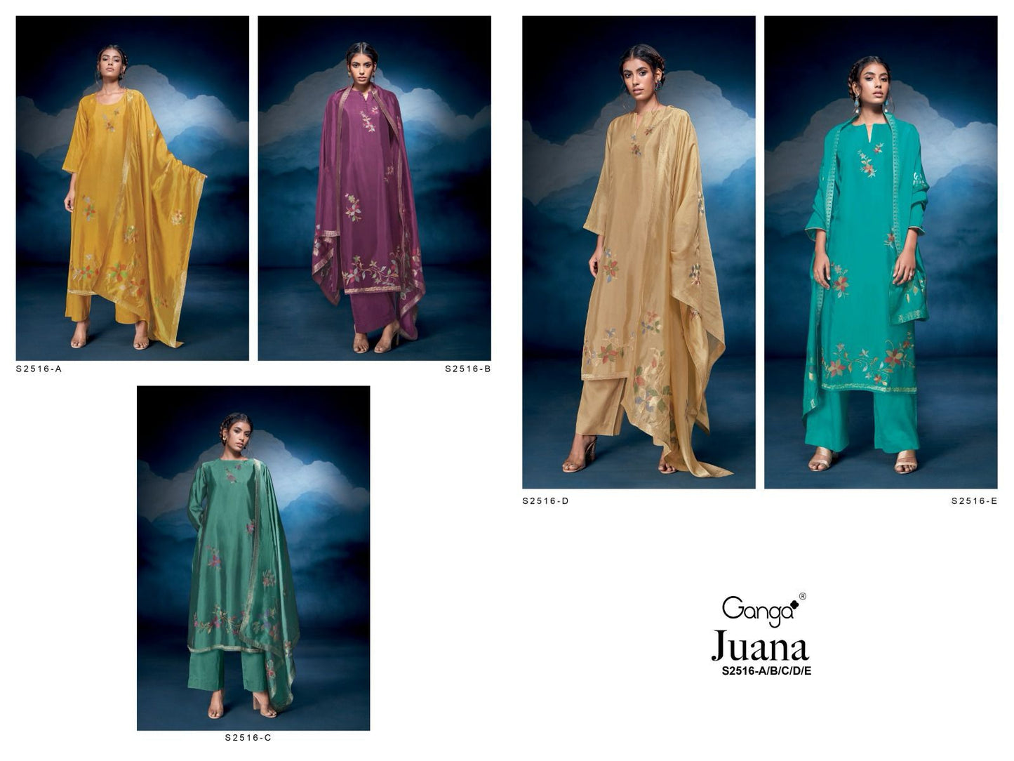 Juana-2516 Ganga Viscose Silk Plazzo Style Suits
