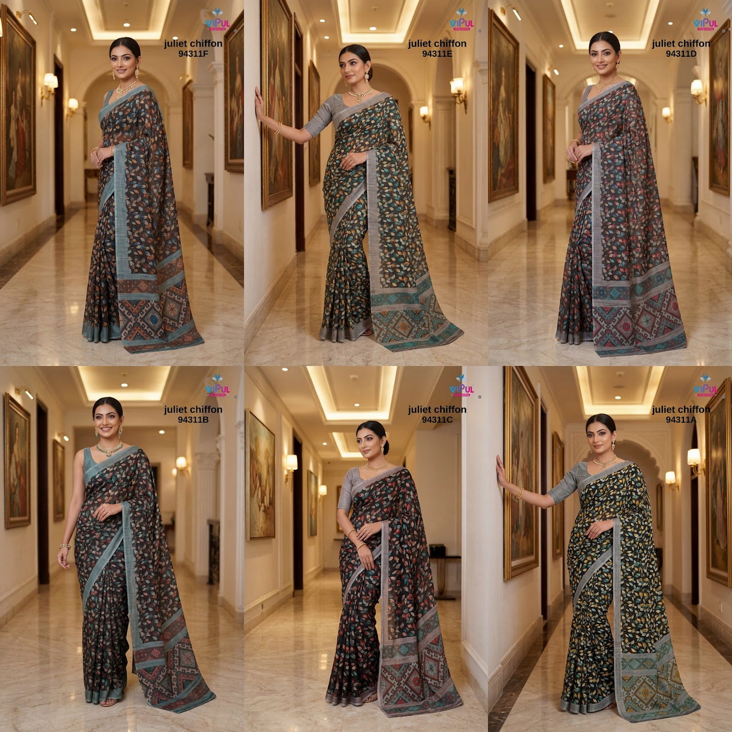 Juliet Chiffon Vipul Sarees Supplier India