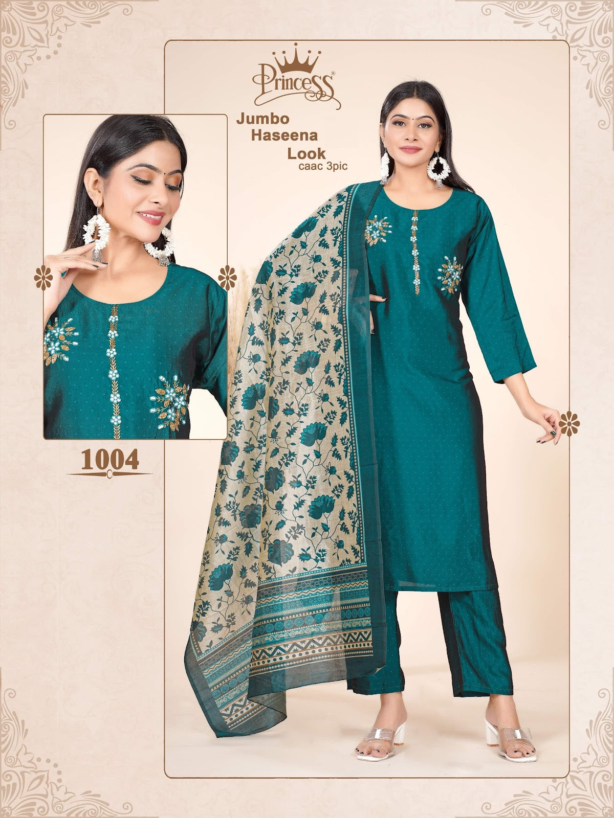 Jumbo Haseena Look Princess Creation Readymade Pant Style Suits Exporter