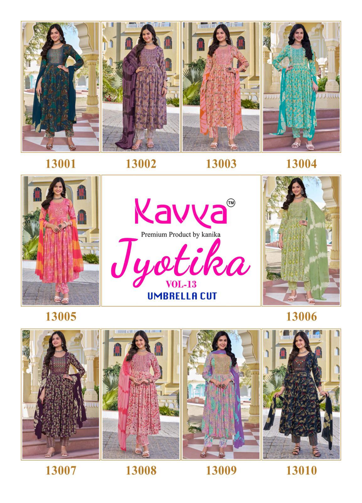 Jyotika Vol 13 Kavya Capsule Readymade Pant Style Suits Wholesaler Gujarat