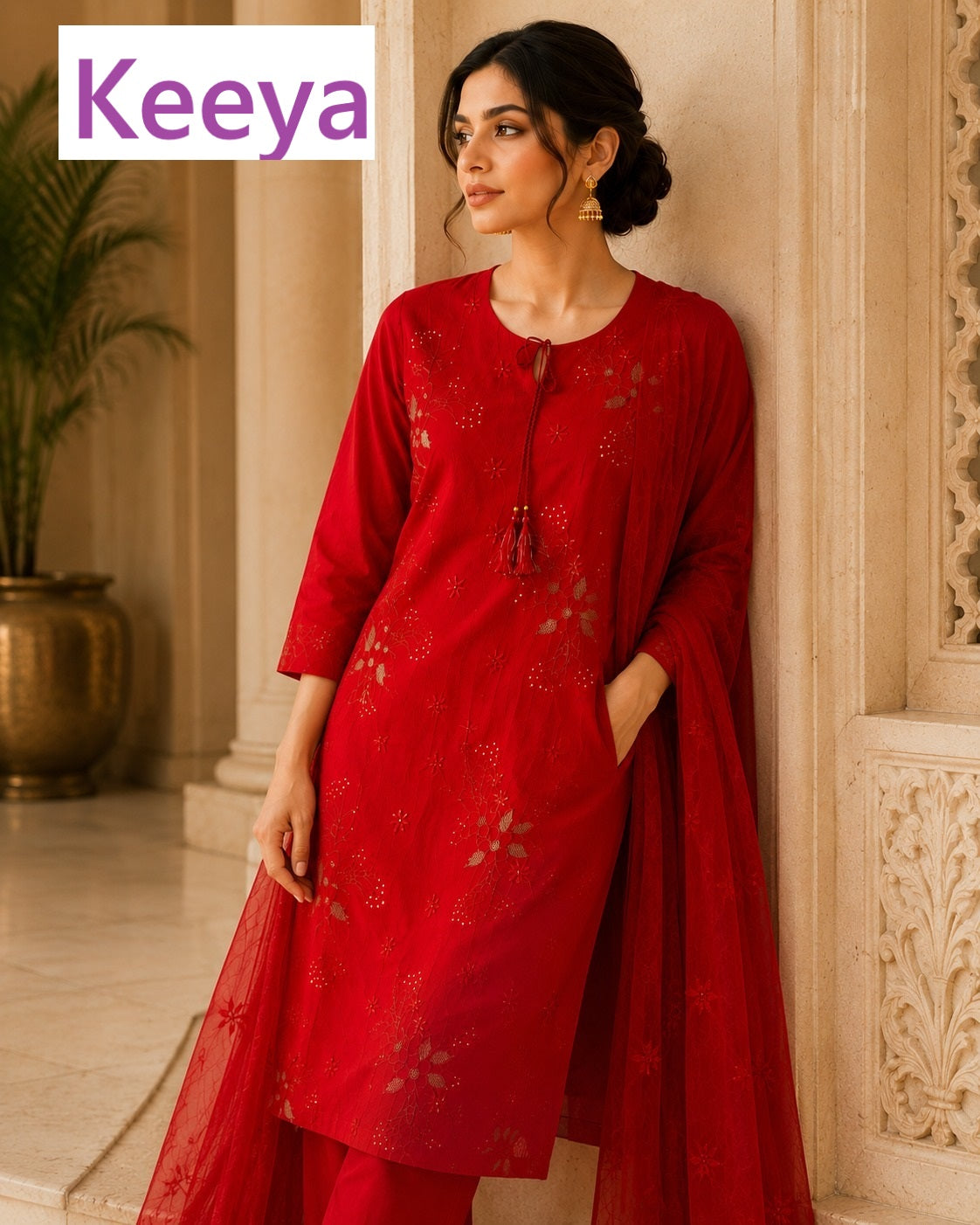 K3666 Keeya Readymade Cotton Pant Suits Wholesale Price