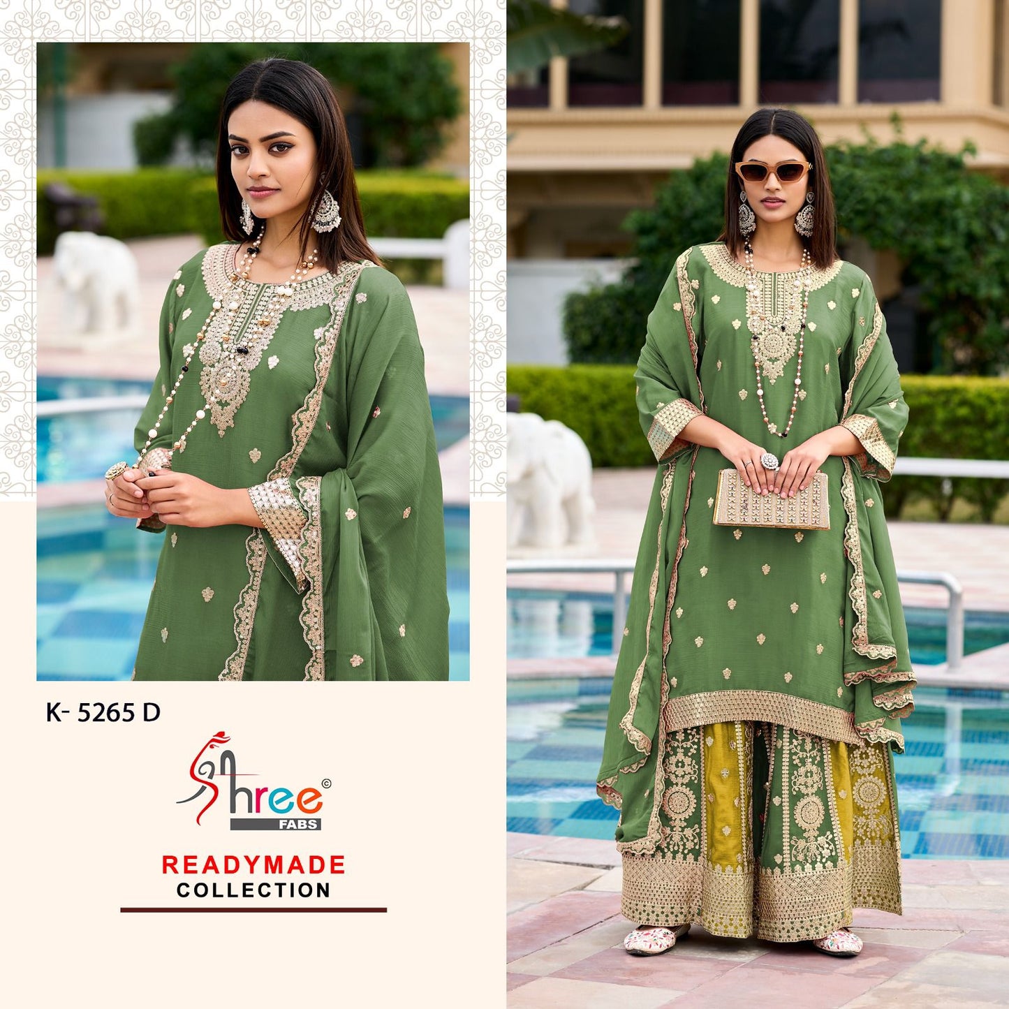 K 5265 Shree Fabs Chinon Pakistani Readymade Suits Wholesale