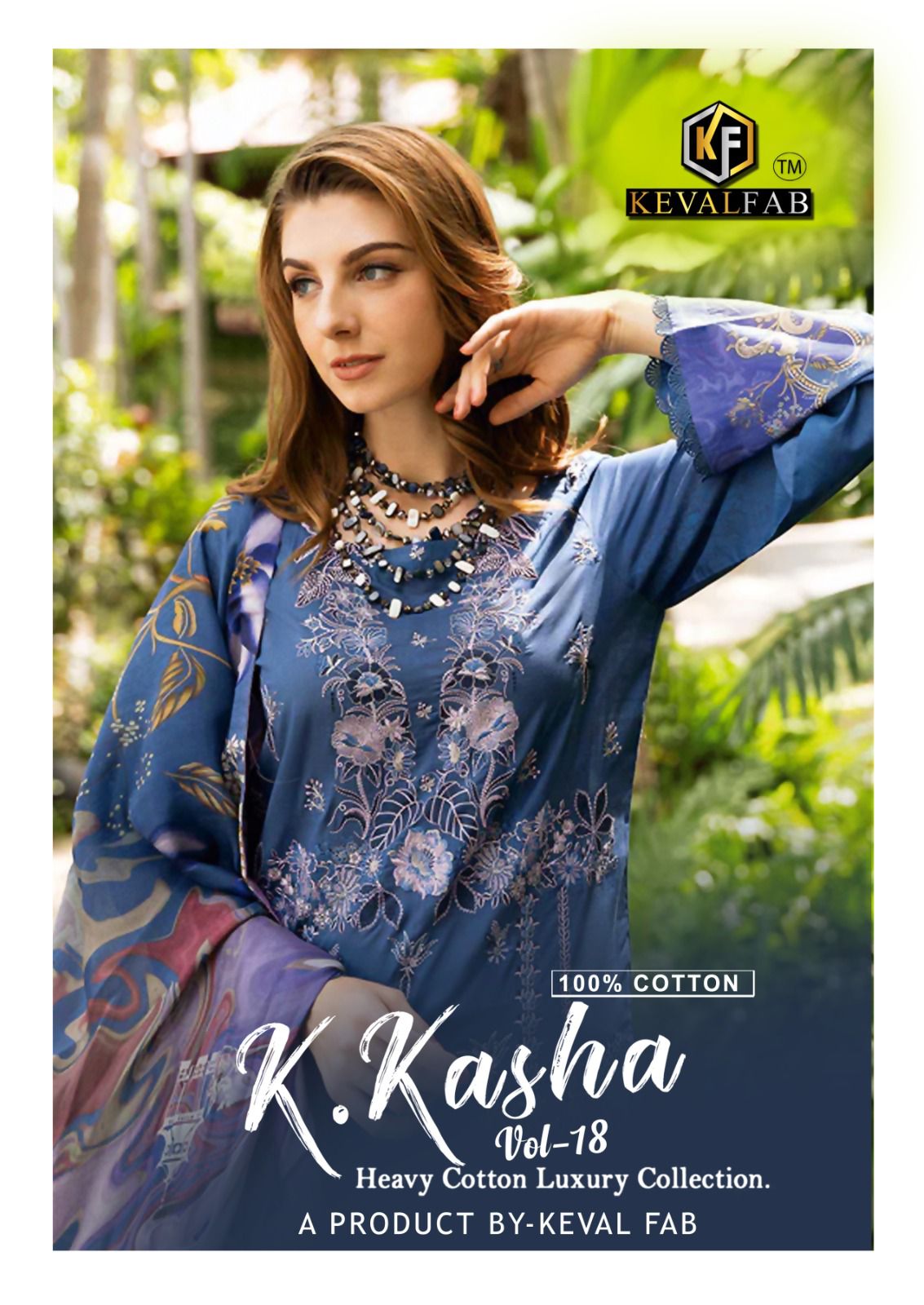 K Kasha Vol 18 Heavy Cotton Luxury Keval Fab Karachi Salwar Suits Manufacturer