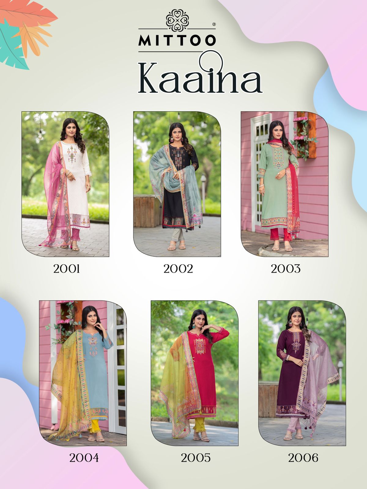 Kaaina Mittoo Rayon Readymade Pant Style Suits Manufacturer India