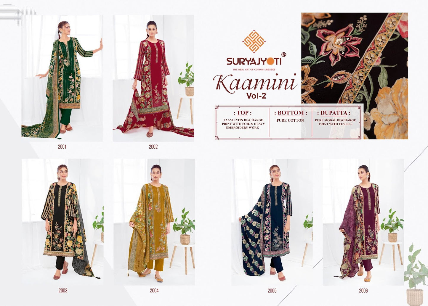 Kaamini Vol 2 Suryajyoti Jaam Satin Pant Style Suits Exporter India