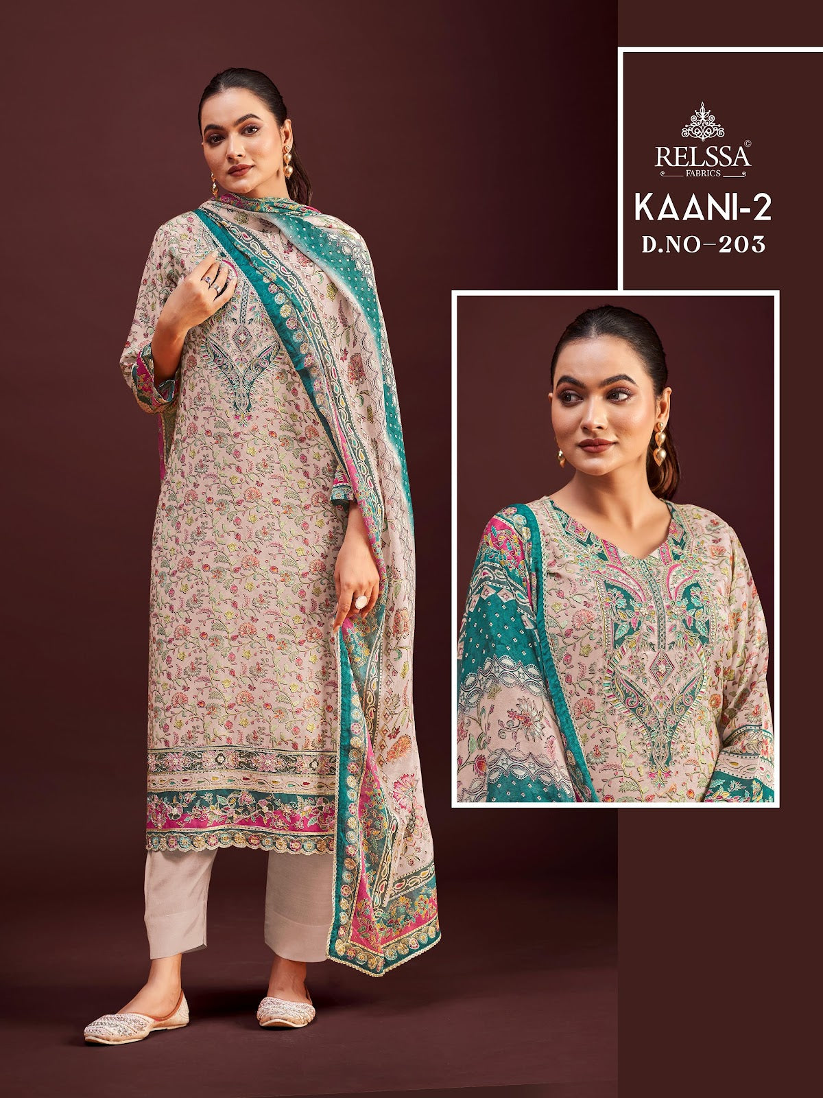 Kaani 2 Relssa Fabrics Pant Style Suits Exporter Ahmedabad