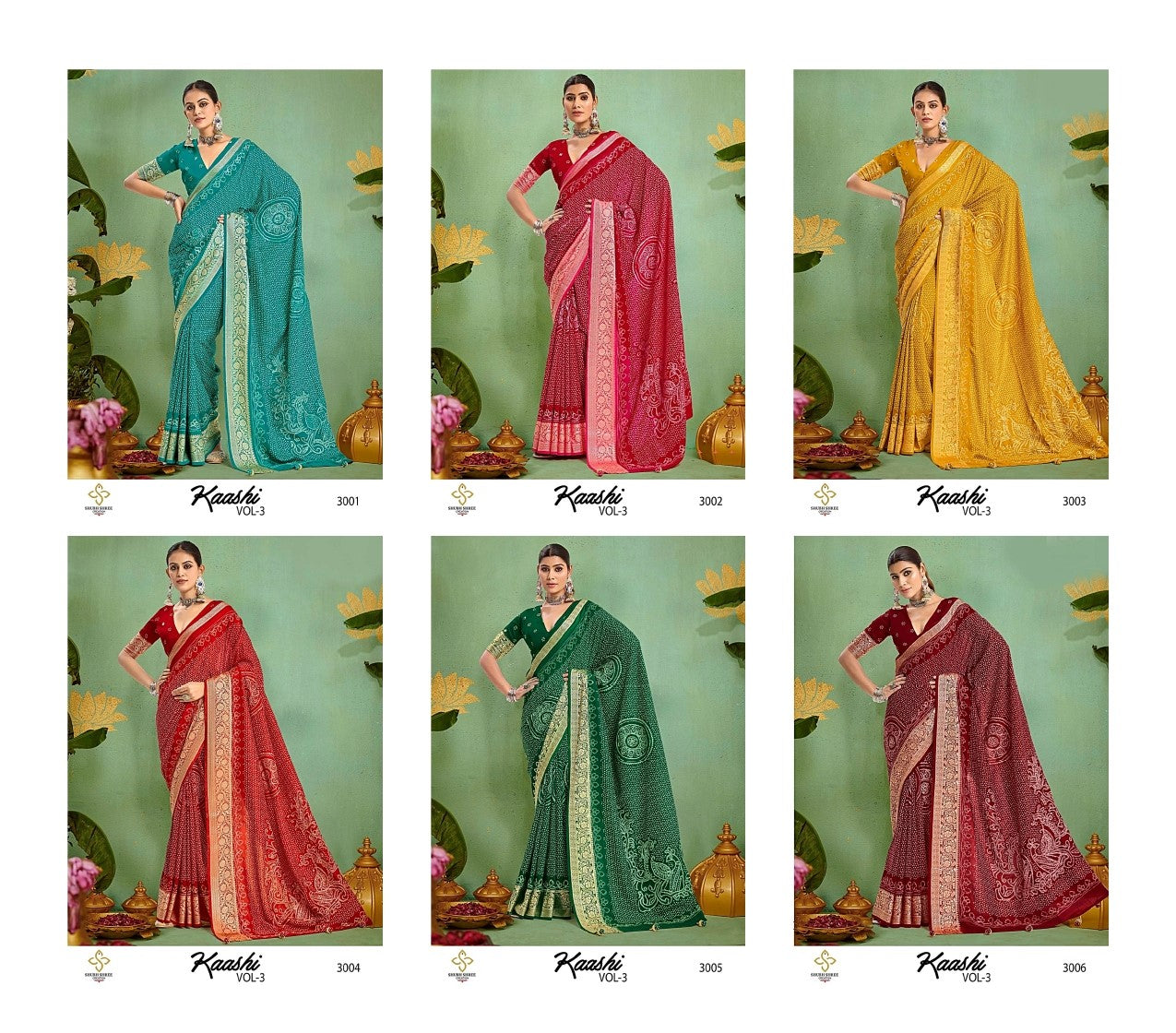 Kaashi Vol 3 Shubh Shree Jacquard Sarees Exporter