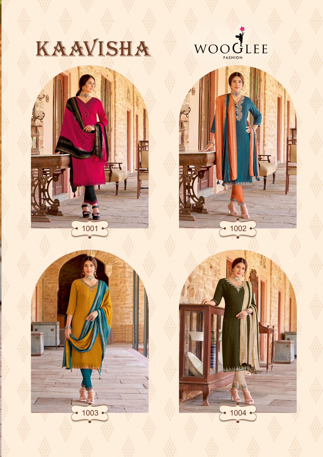 Kaavisha Wooglee Rayon Readymade Pant Style Suits Supplier Ahmedabad